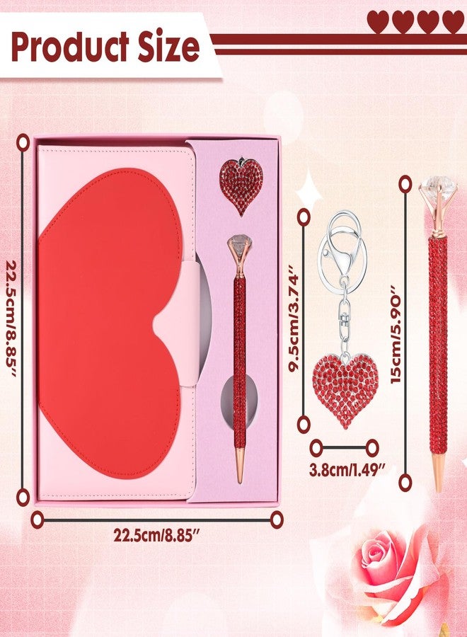 YOYTOO Heart-Shaped Diary for Girls, Hardcover Leather Journal Set with Ballpoint Pen, Keychain, Birthday Gifts for Little Girls Age 5 6 7 8 9 10-12 Years Old - Image 5